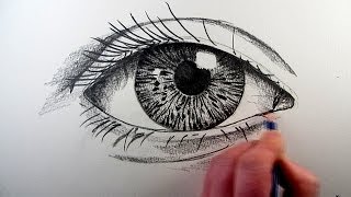 How To Draw A Realistic Eye Narrated Step by Step [upl. by Haerdna679]