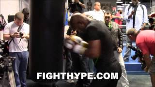 BERNARD HOPKINS FULL MEDIA DAY WORKOUT AHEAD OF HOPKINS VS KOVALEV HD [upl. by Adnauq]