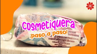 Cómo hacer una cosmetiquera con cierre fácil [upl. by Inuat]