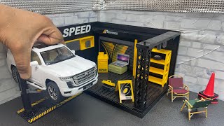 Mini Car Repair Shop Diorama Garage Series 124 scale diecast unboxing and review miniature [upl. by Carlos]