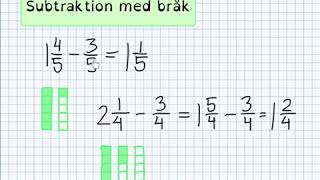 Subtraktion med bråk [upl. by Bliss]