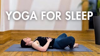 15 Min Yoga for Sleep  Relaxing Stretches You Can Do In Bed [upl. by Etnauq566]