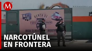 Elementos de la FGR localizan un túnel para cruzar ilegalmente a EU desde Tijuana [upl. by Aisats]