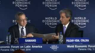 Panama 2014  Memorandum of Understanding Signing Peru Press Conference [upl. by Aliak]