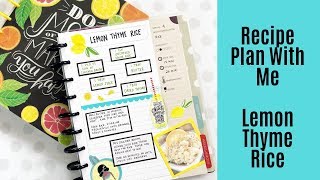 Recipe Plan with Me Lemon Thyme Rice  The Happy Planner [upl. by Maryellen569]