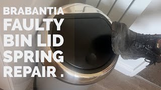 Brabantia Faulty Touch Bin Lid Spring not lifting Free Repair  Fix [upl. by Annaesor231]