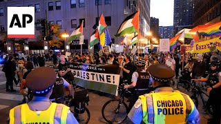 Thousands march in protest ahead of the DNC in Chicago [upl. by Bonny]