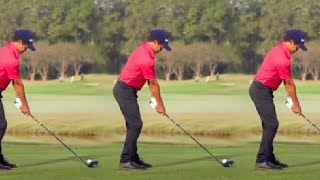 CHARLIE WOODS GOLF SWING  SLOW MOTION  TIGER WOODS SON [upl. by Nylodnarb]