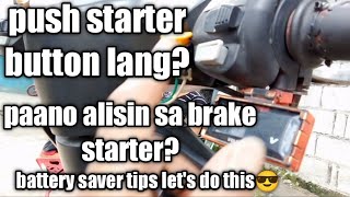 push starter Ng MiO sporty paano alisin sa brake starter tipid battery saver tips😎👍 [upl. by Ayhtnic]