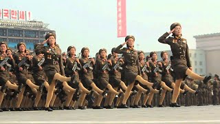 North Koreas Slow Motion Military  North Korea parade in Slow Motion [upl. by Ennael]