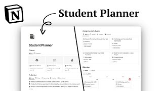 Notion Student Planner Template Tour FREE Download [upl. by Sylera]