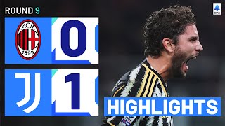 MILANJUVENTUS 01  HIGHLIGHTS  Locatelli edges 10man Milan  Serie A 202324 [upl. by Neerol209]