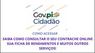 COMO ACESSAR O GOVPI CONTRACHEQUE [upl. by Romina]