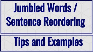 Jumbled Words  Sentence Reordering  Tips and Examples [upl. by Calise]