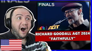 Janitor Richard Goodall Sings quotFaithfullyquot By Journey  Finals  AGT 2024  TEACHER PAUL REACTS [upl. by Schramke]