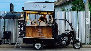 Cafe Vlog Mini Coffee Shop Mobile Coffee Bar Kopi Small Business Idea Barista Workflow Relaxing Mood [upl. by Cherey]