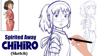 Spirited Away Chihiro Drawing [upl. by Euqinot]