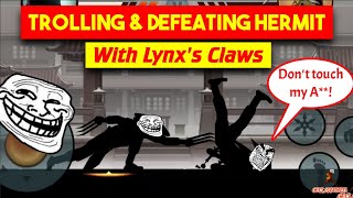 Defeating Hermit With LYNXs Claws  Shadow Fight 2 [upl. by Chemesh]