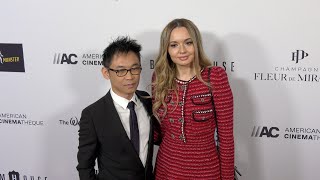 James Wan and Ingrid Bisu 36th Annual American Cinematheque Awards Red Carpet In Los Angeles [upl. by Schulman474]