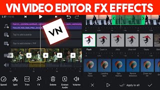 Vn Video Editor Fx Tutorial  How To Add Multiple Fx In Vn App  Vn App Shake Effects  Video Editor [upl. by Ender]