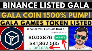 Binance will List Gala Coin  Binance Listing GALA Coin  GALA Price Prediction  How To Buy Gala [upl. by Lletniuq]