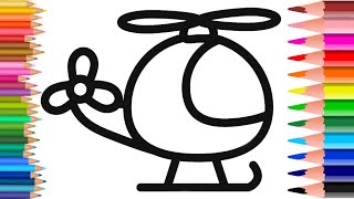 🌈how to draw a helicopter easy [upl. by Ramahs]