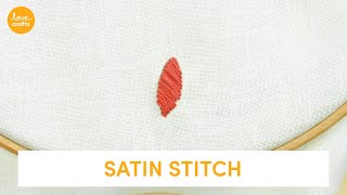 Satin Stitch  Embroidery Stitches [upl. by Pucida223]