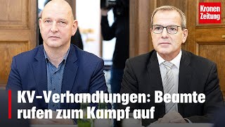 KVVerhandlungen Beamte rufen zum Kampf auf  kronetv NEWS [upl. by Gherlein274]