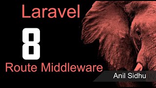 Laravel 8 tutorial  Route middleware [upl. by Ormand139]