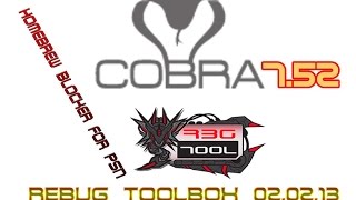 PS3 CFW COBRA 752 Homebrew Blocker for PSN amp REBUG TOOLBOX 020213 [upl. by Ninon]