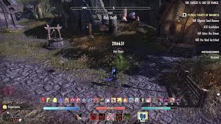 ESO PVP Nightblade 1 Bar Gank Deathmatch Gameplay with full build at the end [upl. by Paugh757]