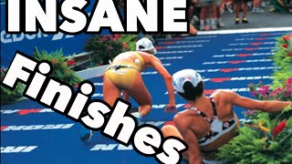 5 Most Insane Triathlon Finishes [upl. by Rutherfurd]