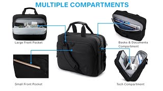 Laptop Bag Expandable Computer Bag Laptop Briefcase Men Women Laptop Shoulder Bag Work Bag [upl. by Noicnecsa157]