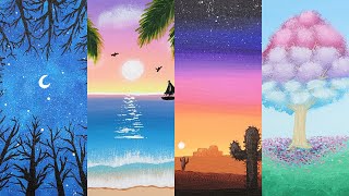 50 Easy Acrylic Painting Ideas for Beginners  2022 Mega Compilation [upl. by Anailli]