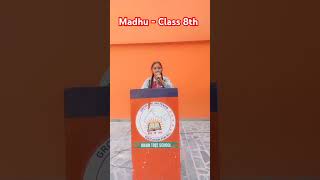 Speech on Sir J C Bose  By Madhu Class 8th [upl. by Darell]