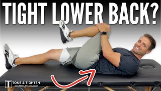 3 Easy Stretches For Your Tight Lower Back WORKS FAST [upl. by Nois]