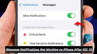 iMessage Notification not Working iOS 18 [upl. by Anilef632]