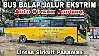 Bus Balap Jalur Ekstrim  Auto Senam Jantung 😱 Lintas Sirkuit Pasaman ❗️ trip Sampagul 221 [upl. by Enymsaj]