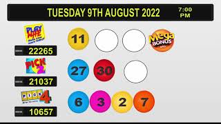 Tuesday 9th August 2022 Nlcb Draw Results [upl. by Adest]