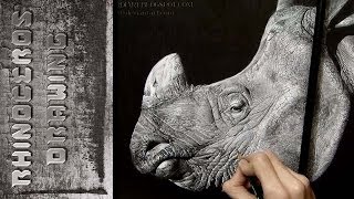 Rhinoceros Drawing Realistic Ambrojordiart [upl. by Mazurek]