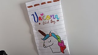 HOW TO MAKE A BLIND BAG  HOW TO MAKE PAPER UNICORN BLIND BAGeasy tutorial [upl. by Joelly]