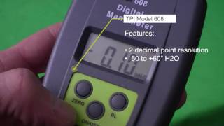 TPI Model 608 Single Input Digital Manometer [upl. by Anrym]