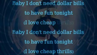 Sia Cheap thrills Official lyrics Clean and Clear version [upl. by Kimmi895]