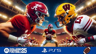 Alabama vs Wisconsin NCAA Football 25 on PS5  EPIC Gameplay [upl. by Assadah95]