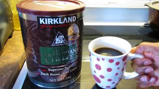 Kirkland Signature 100 Columbian Supremo Coffee review [upl. by Mali]