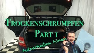 Part1 Trockenschrumpftechnik Heckscheibe tönen hier lernt Ihr es vom Profi Tutorial  dry shrink [upl. by Aineles]