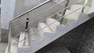 Steel Railing Grade 304Full installation Process [upl. by Lybis]