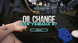 How to Change the Oil on a Yamaha R7 Works for Most Motorcycles [upl. by Gnaoh]