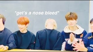 bang chan got 2 nose bleeds during vlive  members reaction [upl. by Chelton]