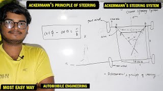 Ackermanns steering system  Ackermanns principle of steering  Deepak Sir Automobile engineering [upl. by Annehs]